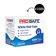 Disposable Crimped Mob Cap 24' PP White Pack 1000