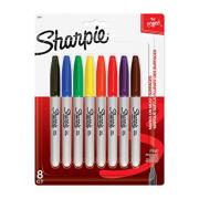 Sharpie Fine Permanent Marker Assorted Colours Pack 8