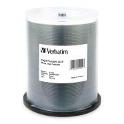 Verbatim White Inkjet Printable/Hub Printable CD-R 700 MB / 52x / 80 Min - 100-Pack Spindle