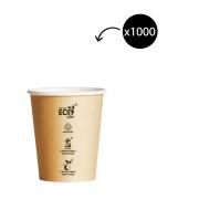 Truly Eco Single Wall Cup 6oz 180ml Kraft Rim 80mm Carton 1000