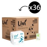 Livi Essentials 1006 Interleaved Toilet Tissue 2 Ply 250 Sheets Carton 36