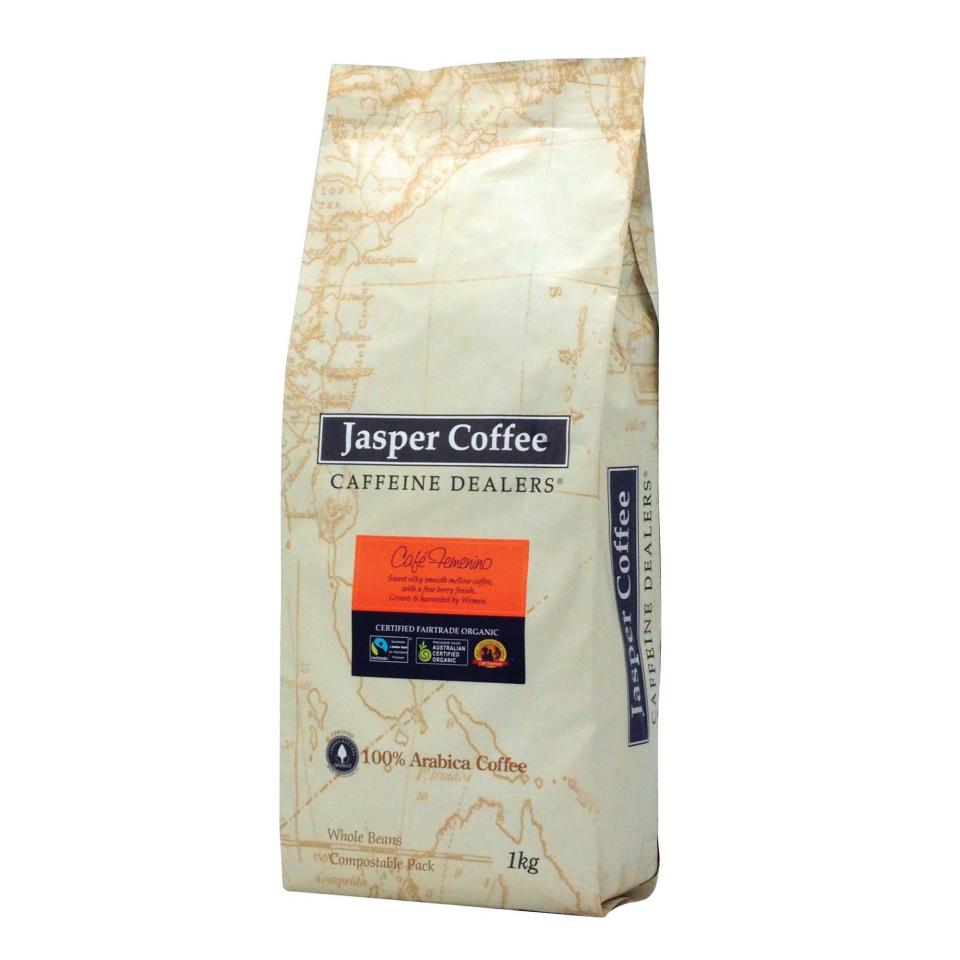Jasper Organic Peru Cafe Femenino Coffee Beans 1kg