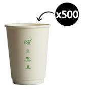 Truly Eco Double Wall Coffee Cup White 12oz Carton 500
