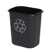 Compass Rectangular Recycling Bin Plastic Black 14L