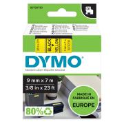 Dymo D1 Label Printer Tape 9mm x 7m Black On Yellow