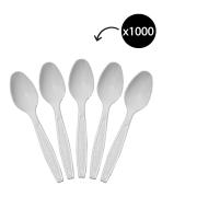 Castaway Elegance Plastic Spoons With Textured Handles 155 mm White Carton 1000