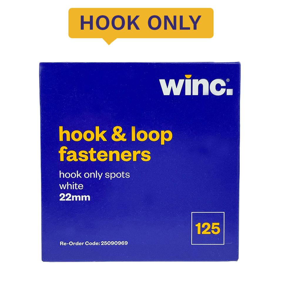 Winc Hook Only Fasteners Spot 22mm White Pack Of 125 Image