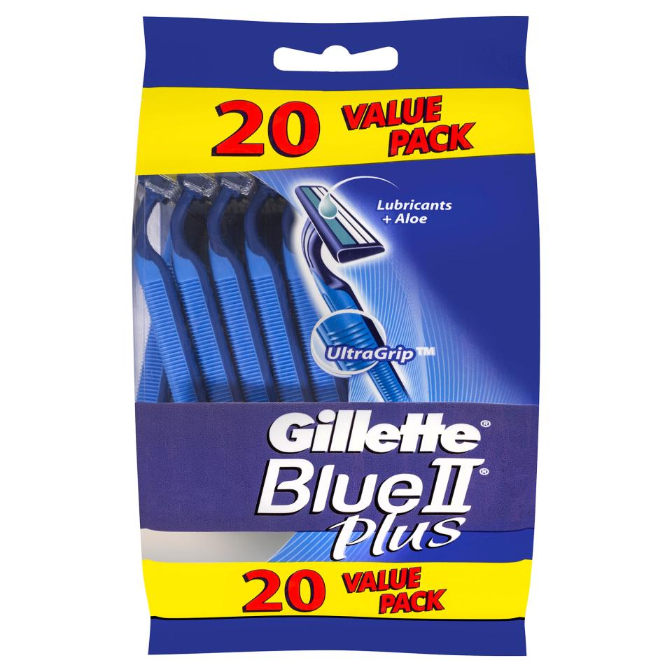 Gillette Blue II Plus Disposable Razor 20 Pack