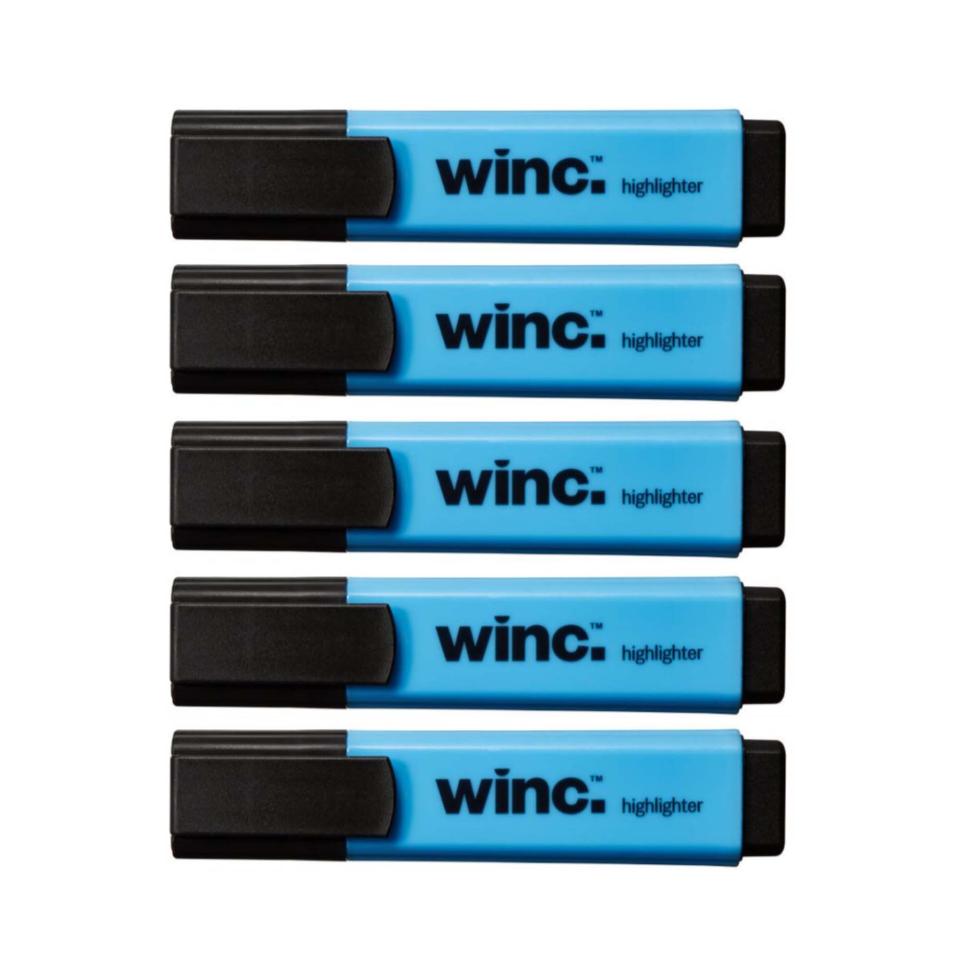 Winc Highlighter Chisel Tip 2.0-5.0mm Blue Box 5