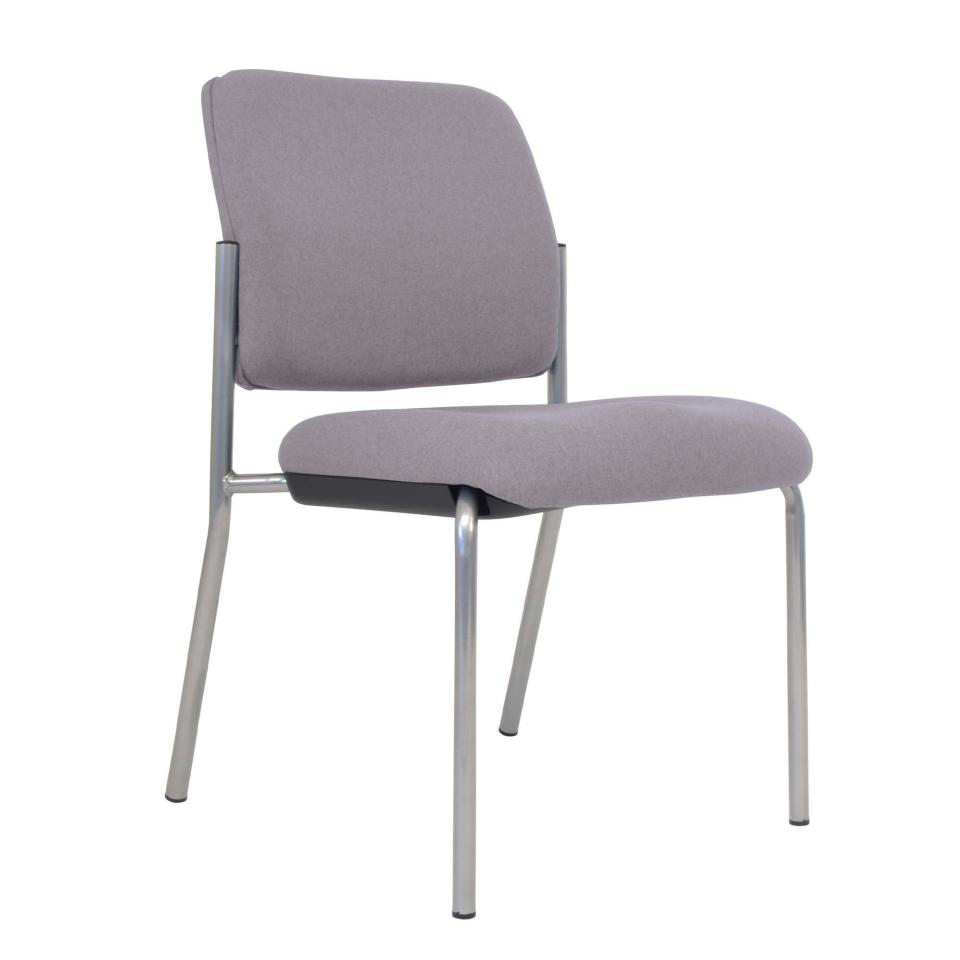 Buro Lindis 4 Leg Chair No Arms with Safetex Smoke
