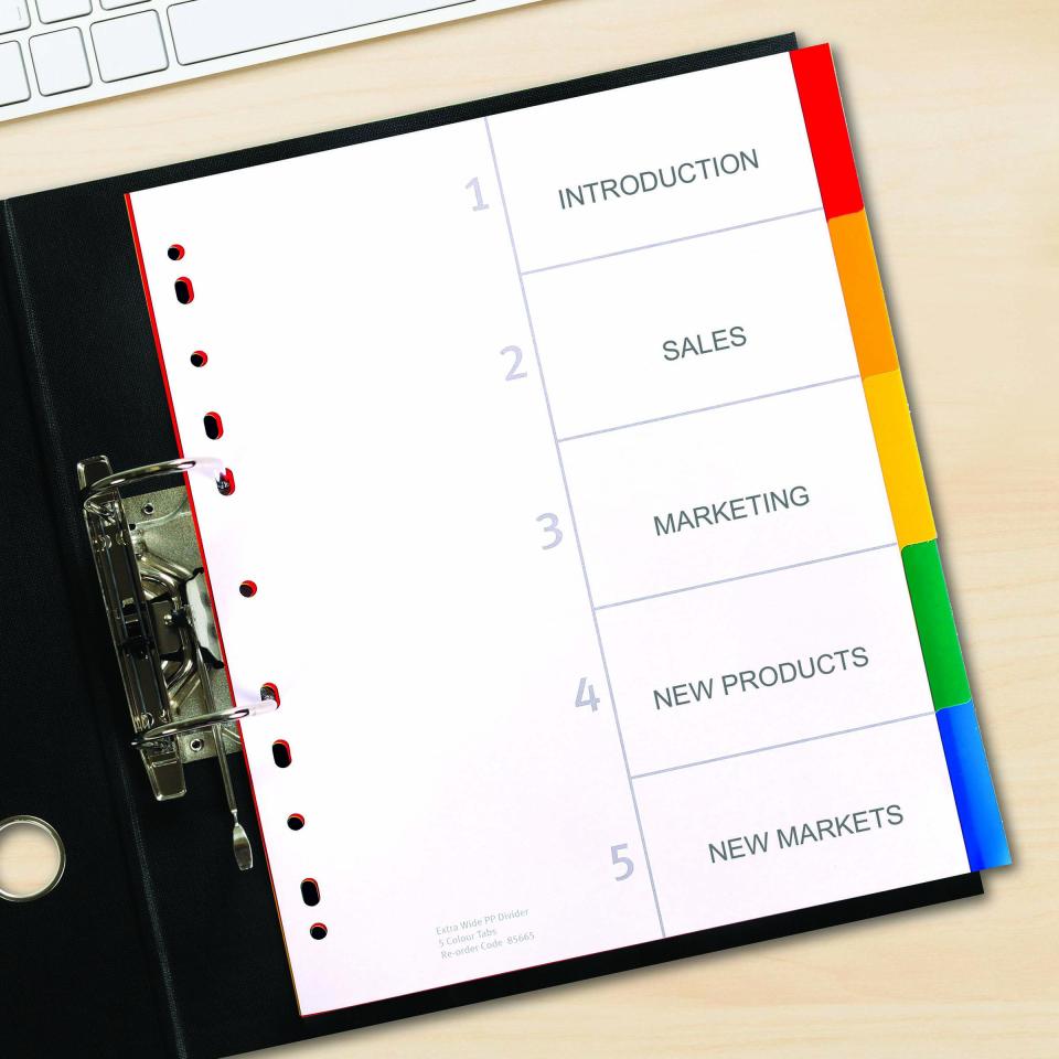 Avery Plastic Dividers Multicoloured Extra Wide 15 Tabs Winc