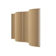 Snake Slat Wall Curved Privacy Timber Screen Young Beech 6000(w) X 100(d) X 1800(h)