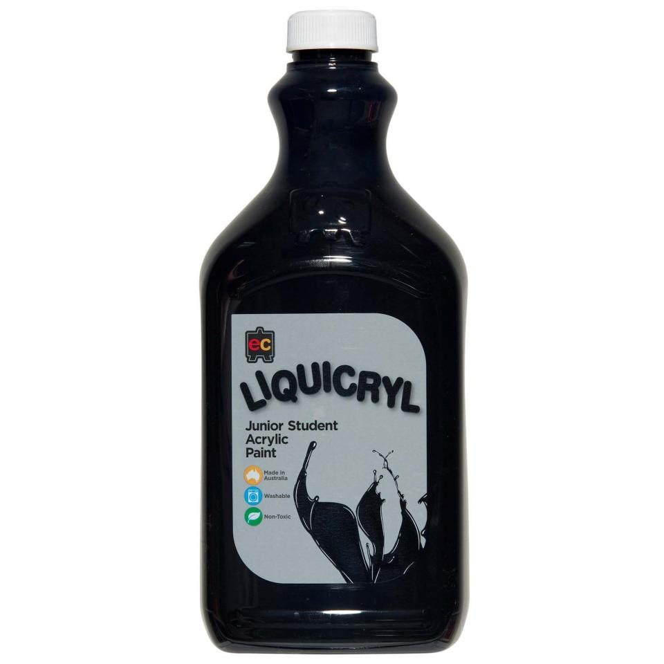 Educational Colours Liquicryl Paint 2L Black Image