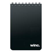 Winc Spiral Notebook Pocket 76X112mm Polypropylene Cover Top Opening 96 Page Black