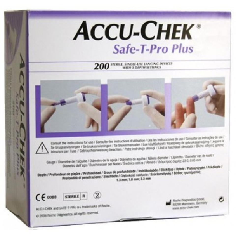 Accu-chek Safe-t Pro Plus Single Use Lancing Device Pack Of 200