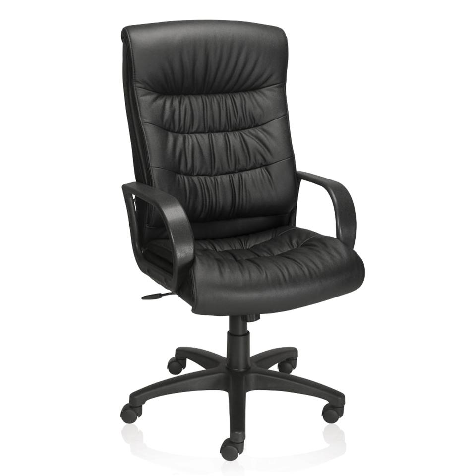 Winc Ambition Canteshire Executive Chair with Fixed Loop Arms Black PU