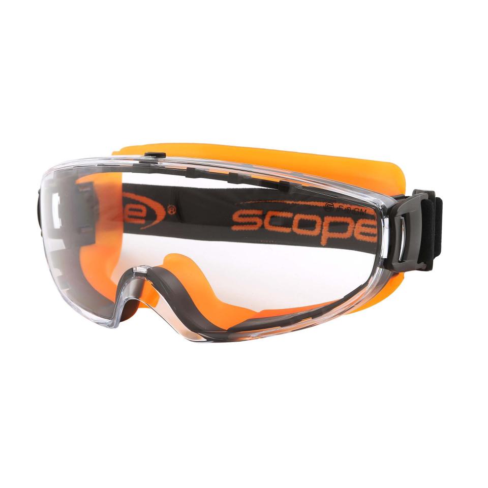 Scope Optics 190C Safety Goggle Velocity Extreme Clear Lens High Tempreture Resistant Clear Frame