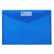 Marbig Envelope Document Holder A4 Button Blue Pack 10