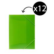 Marbig Document Wallet File A4 Brights Lime Pack 12
