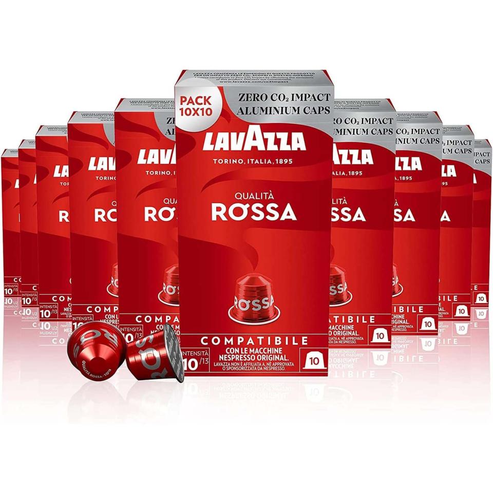 Lavazza Qualita Rossa Nespresso Compatible Aluminium Coffee Pods Pack 100