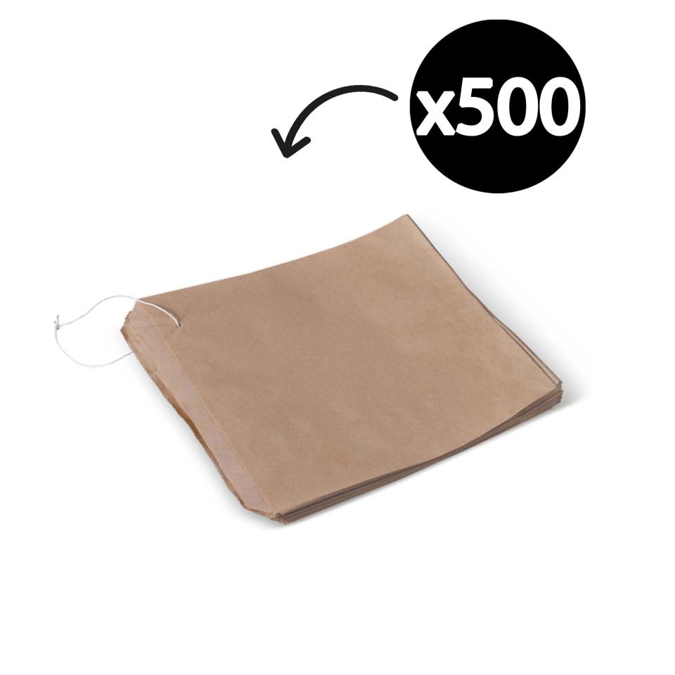Detpak Paper Bag No. 4 Flat Strung 269 x 241mm Brown Pack 500