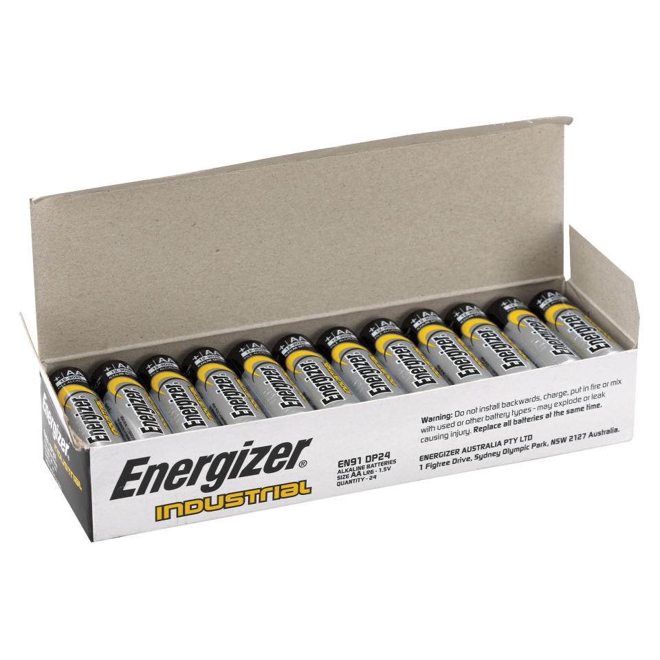 Energizer Industrial EN91 1.5V Alkaline AA Battery Pack 24 Winc
