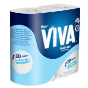 Kleenex VIVA 44301 Kitchen Towel 60 Sheet Roll White Twin Pack