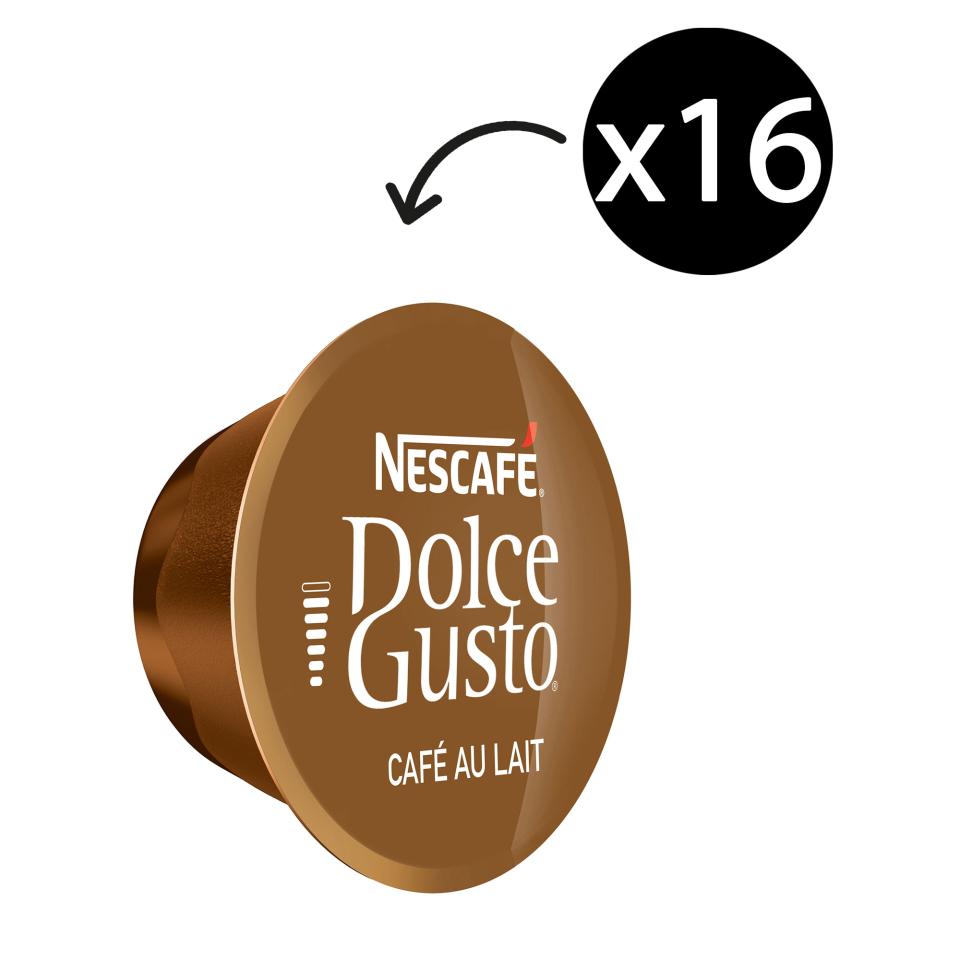 16 Cápsulas Café + Au Lait Nescafe Dolce Gusto