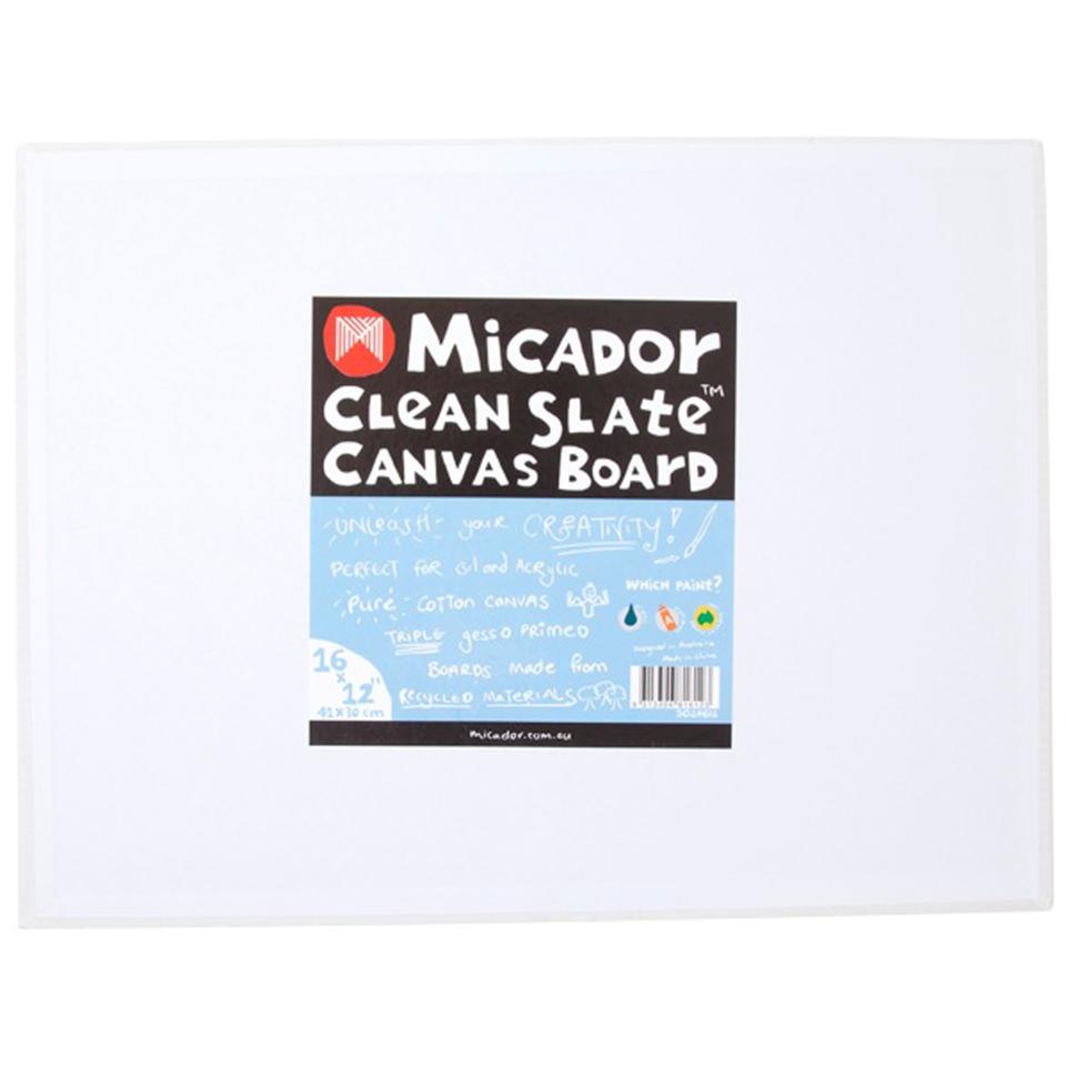 Micador Clean Slate Canvas Board 16 x 12 Inch Image
