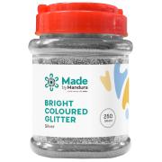 Made by Mandura Bright Coloured Glitter 250g Silver