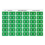 Avery R Side Tab Colour Coding Labels for Lateral Filing - 25 x 38mm - Light Green - 180 Labels