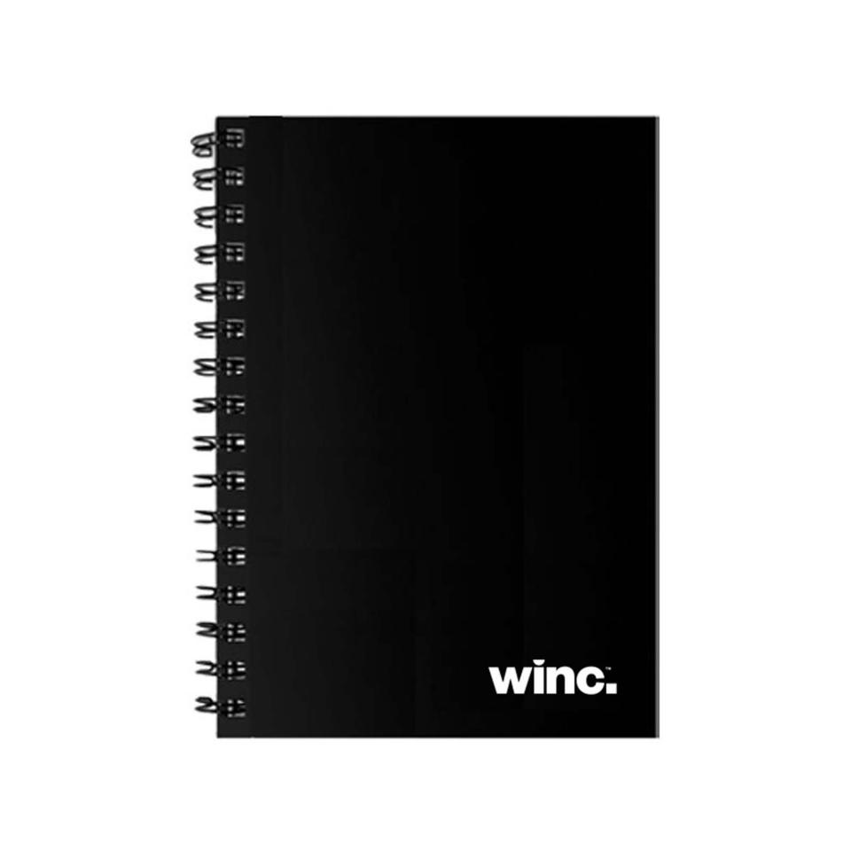 Winc Spiral Notebook A6 Polypropylene Cover 96 Page Black