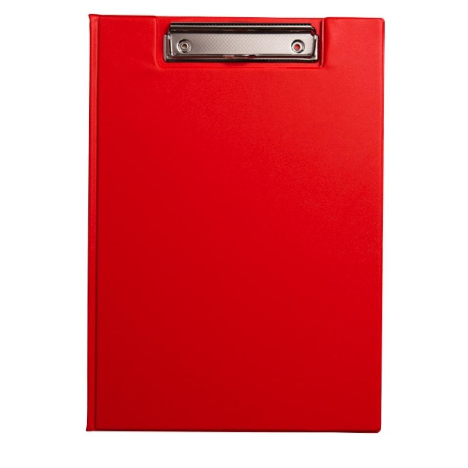 Officemax Plastic Clipboard Folder Front Cover Inside Pocket A4 Red Winc