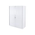 Steelco Tambour Cabinet Lockable 1320h x 1200w x 463dmm Silver Grey | Winc