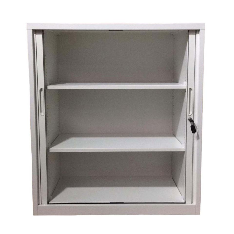 Steelco Tambour Lockable 2 White Satin Winc