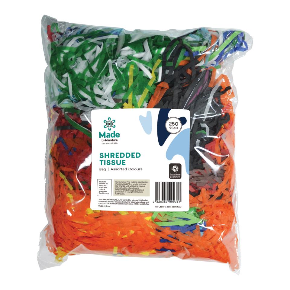 Made by Mandura Shredded Tissue Assorted Colours 250g Image