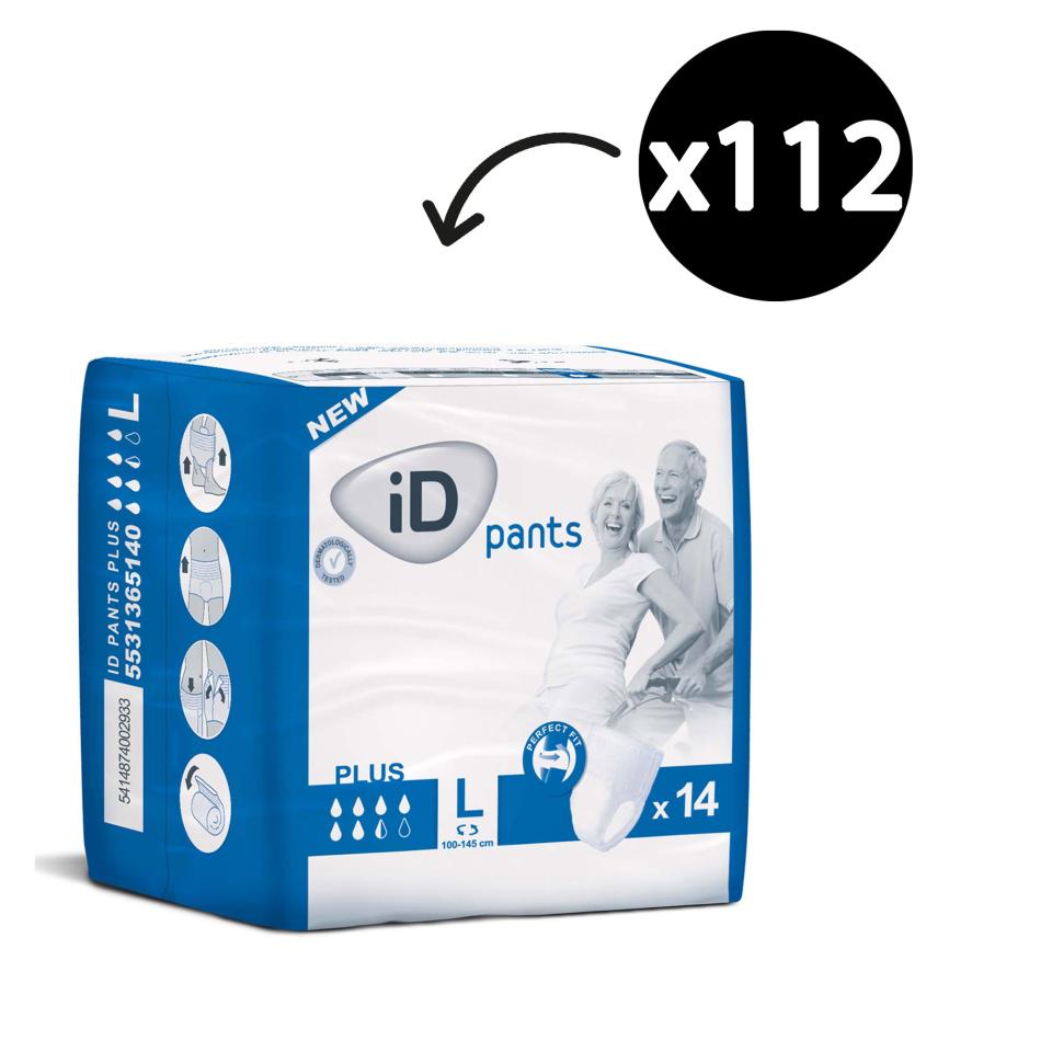 Ontex Id Pants Plus L Pack 14 x 8 Carton 112