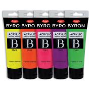 Jasart Byron Acrylic Paint 75ml Fluoro Set 5