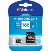 Verbatim Premium microSDHC 16 GB Memory Card with Adapter
