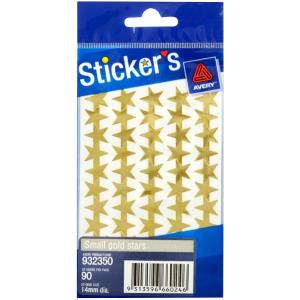 Avery Gold Star Stickers - 14mm diameter - 90 Labels | Winc