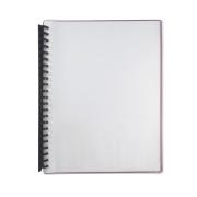 Winc Display Book A4 Refillable 20 Pocket Clear Front Cover/Maroon