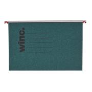 Winc Suspension Files FC Green Box 50 100% Recycled with Tabs and Inserts