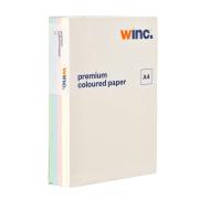 Winc Premium Coloured Copy Paper A4 80gsm 5 Assorted Pastel Colours Ream 500