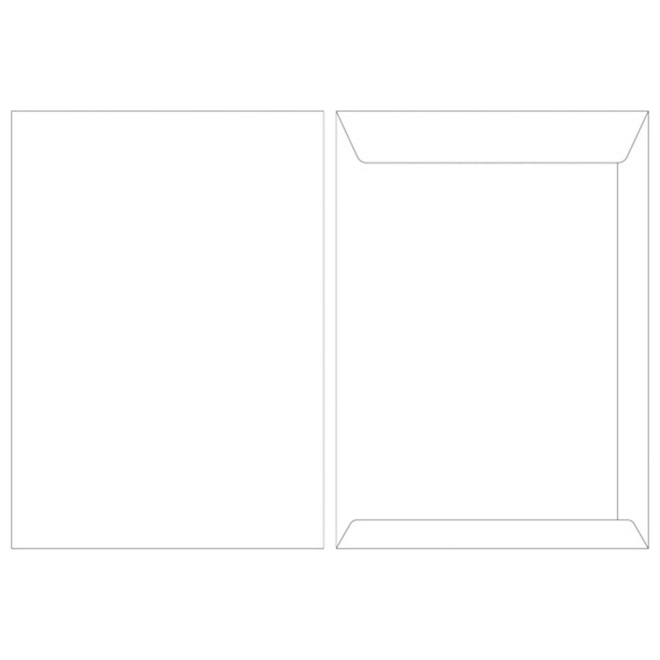 Officemax Envelopes Plain Face Pocket Flap 353x250mm White Box 250
