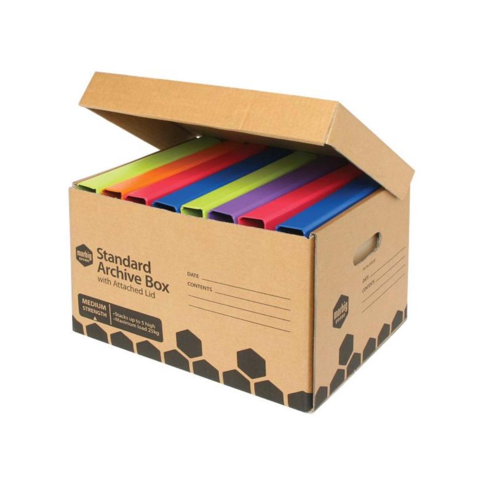 Marbig Standard Archive Box With Attached Lid Winc