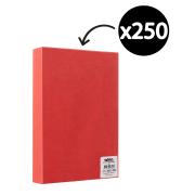 Winc Premium Coloured Cover Paper A4 160gsm Red Pack 250