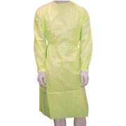 Hospital Gown Elastic Cuff Yellow Pack 50