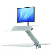 Fellowes Lotus RT Sit Stand Workstation with Single Monitor Arm White