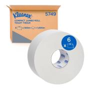 Kleenex Compact Jumbo Roll Toilet Tissue 5749 2 ply 6 Rolls 1800m