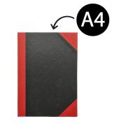 Cumberland Notebook A4 Hardcover Ruled 200 Page Red & Black